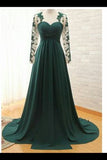 2024 Sweetheart Long Sleeves Prom Dresses With Applique P5QJZQ7F