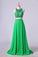 2024 Two Pieces Scoop A Line Prom Dresses Backless Sweep Train P5EHJ4Y8