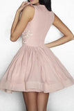2024 Homecoming Dresses A Line Scoop Chiffon With PGZSKG1E
