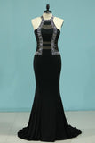 2024 Scoop Mermaid Prom Dresses Spandex With P846RNFM