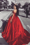 2024 Ball Gown Prom Dresses Off The Shoulder Satin With Applique PY93BEXX