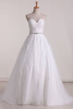 2024 Sweetheart Wedding Dresses A Line Tulle With PM1ZSK4H