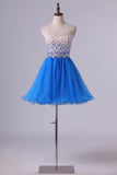 2024 Sweetheart A-Line Tulle Homecoming Dresses P9K7Y6SE