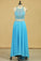 2024 Two-Piece Scoop Prom Dresses A Line Open Back Chiffon & Tulle PBS344RE