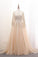 2024 Shiny A Line Prom Dresses Scoop Tulle With Beading & PX95R813