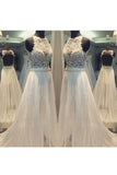 2024 A Line Scoop With Applique Wedding Dresses Chiffon P32GDAR1