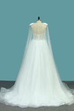 2024 Sweetheart Wedding Dresses A Line Tulle With PXAHYHG2