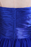2024 Homecoming Dresses Off The Shoulder Dark Royal Blue A Line Tulle With PBRAP4EC