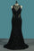 2024 Sheath Scoop Sequined Bodice Prom Dresses P1XBZAZY