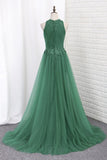 2024 Scoop Lace & Tulle Prom Dresses Mermaid With PPX7HX5Y
