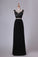 2024 Straps Two Pieces A Line Prom Dresses Chiffon With Applique PB7SJQMY
