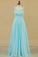 2022 Plus Size V-Neck Prom Dresses A Line Floor Length With Ruffles & Applique PD837SC4