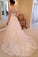 A-Line Lace Appliques V Neck Tulle Long Sleeve Ivory Covered Buttons Wedding Dresses PW327