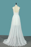 2024 Sheath Chiffon V Neck Prom Dresses With Beads And PEB9X2EA