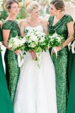 Sequin Wedding Party Dresses Bridesmaid Dresses With Short STKP693L41T