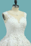 2024 Bateau Top Quality Lace Ball Gown Wedding Dresses P4FDQLE4