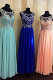 Real Made A-Line Beading Chiffon Real Made Prom Dresses