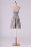 2024 Pure Sweetheart A Line Chiffon Short/Mini Homecoming Dress With Ruffles PETBGMYB