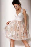 2024 One Shoulder Homecoming Dresses Tulle With Applique And Ruffles P9GHF5K6