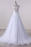 2024 Wedding Dresses Off The Shoulder Tulle & Lace With Applique PY737HLR
