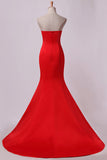 2024 Evening Dresses Sweetheart Mermaid/Trumpet Satin Court PNSY841S