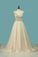 2024 A Line Spaghetti Straps Wedding Dresses Beaded Bodice Tulle PM1ABSQG
