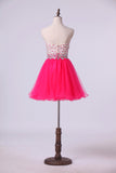 2024 Sweetheart Homecoming Dresses A-Line Beaded PGH47MT2