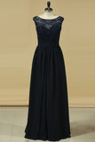 2024 A Line Scoop With Embroidery Bridesmaid P2M67RDD