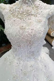 2024 Special Offer Wedding Dresses Tulle Lace Up High Neck With PG1KDSER
