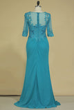 2022 Scoop With Applique & Beads Mother Of The Bride Dresses Chiffon P7S8EHCZ