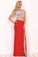 2024 Two-Piece Scoop Prom Dresses Spandex With Beads PADNDANG