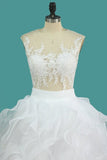 2024 Scoop Tulle With Applique Detachable Wedding P6CEYH77
