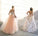 Sparkly A-line Pink Straps Beads Sweetheart Long Backless Appliques Prom Dresses