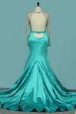 2024 Sexy Open Back Prom Dresses Mermaid PXD8LM4J