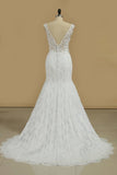 2024 Wedding Dresses Mermaid Straps Lace With Applique P3B9XJRJ