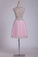 2024 Two Pieces Scoop A Line Homecoming Dress Beaded Bodice Tulle PS1AB78H