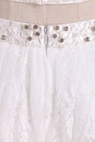 2024 White Homecoming Dresses Scoop Lace PHXC1ZSA