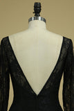 2024 Black Sexy Open Back Long Sleeves Mother Of The Bride Dresses Mermaid Chiffon & PNCMLD5L
