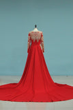 2024 Prom Dresses Mermaid Scoop Long Sleeves Spandex P6CN1N8S