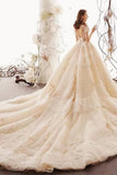 2024 Ball Gown Wedding Dresses High Neck Top Quality Tulle Lace PCG4221E
