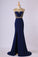 2024 Scoop Neckline Column Beaded Bodice Prom Dresses With Court Train PK7NNCCG