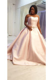 Wedding Dresses Strapless Satin A Line With STKP9LAL4E5