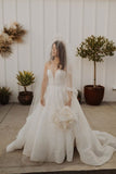Ball Gown Sweetheart Wedding Dresses With Appliques Beach Wedding STKPH5FC74F