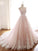 Unique A Line Pink Sweetheart Tulle Spaghetti Straps Long Lace Prom Dresses