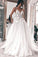 A Line V Neck Tulle Long Ivory Spaghetti Straps Lace Appliques Cheap Prom Dresses