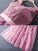 A Line Tulle Lace Appliques Lace up V Neck Pink Short Prom Dresses Homecoming Dresses