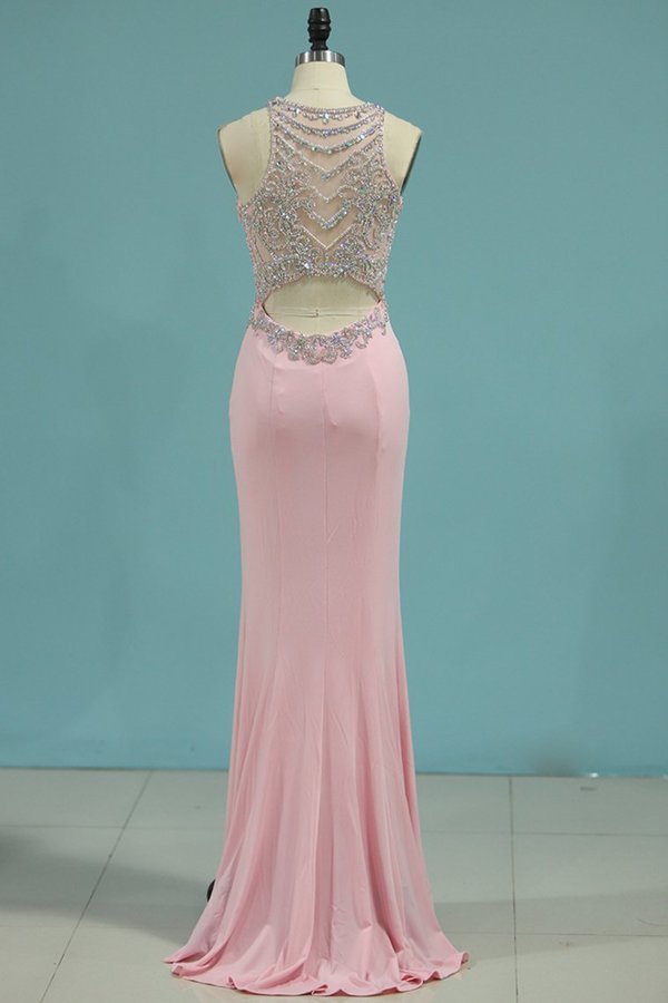 2024 Spandex Scoop Open Back Beaded Bodice PGRZQFD2