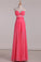 2024 Sweetheart A Line Prom Dresses Chiffon With Beads PKPJ15M8