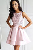 A-Line Satin Homecoming Dresses PYFNQP3B