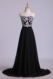 2024 Fascinating Sweetheart A Line Floor Length Prom Dresses With Applique PTX7DQYF